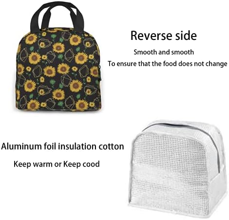 Asklo suncokretova izolovana torba za ručak, termo kutija za ručak otporna na višekratnu upotrebu pogodna