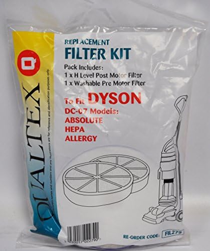 Qualtex komplet zamjenskih filtera 1 HEPA 1 Predmotor FIL279 dizajniran da odgovara Dyson DC-07
