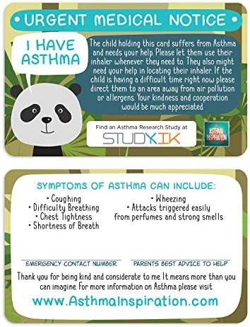 Kartica za pomoć djeci astmi 3 kom