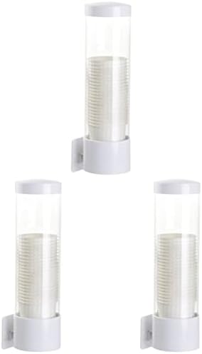 Zerodeko 3pcs zidni ABS stalak za čaše za jednokratnu upotrebu bez Punch Adhesive dozator za jednokratnu