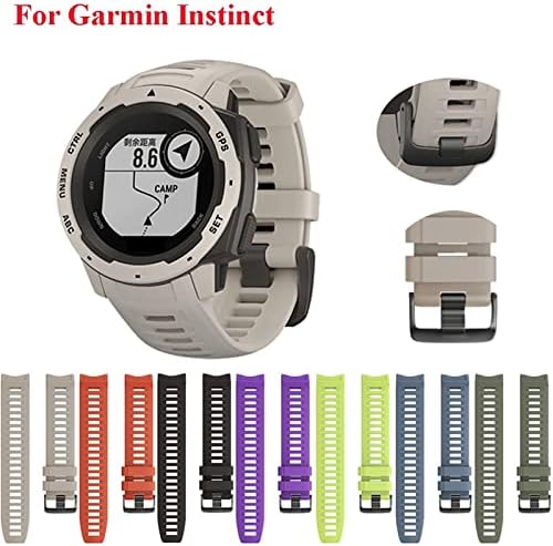 IENYU Brzo oslobađanje silikonskih kaiševa za remen za zamjenu Garmin Instinct Easy Fit Watch Wirstband