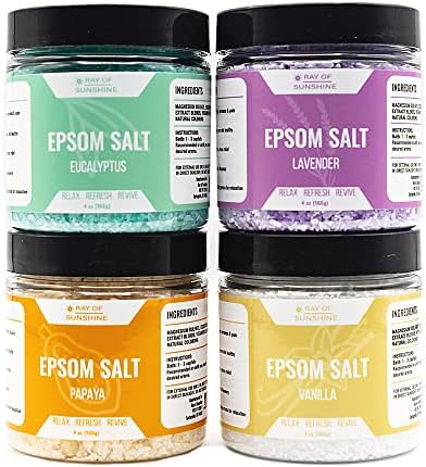 Epsom soli za kupanje za namakanje, Epsom soli za namakanje stopala, Poklon Set soli za kupanje eukaliptusa,