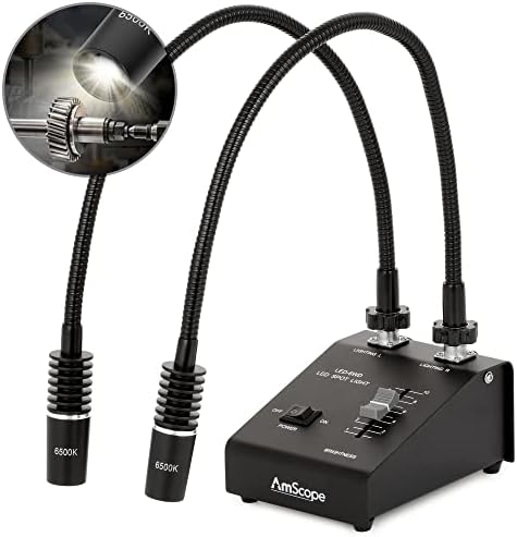 AmScope LED-6w snažni 6 Watt LED dual gooseneck Lights Illuminator