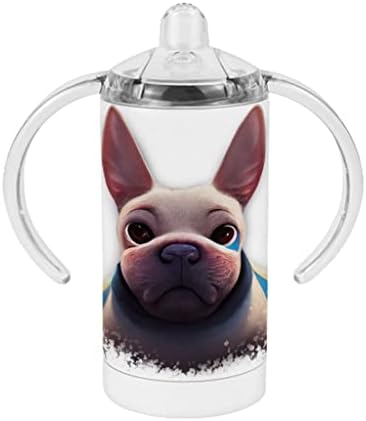 Slatka čaša francuskog buldoga Sippy - 3d šalica za pseće bebe - slatka šalica za pse