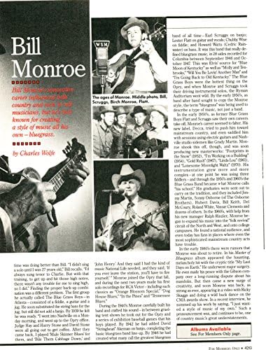 Bill Monroe original 2pg 8X10 fotografija časopisa za izrezivanje s1680