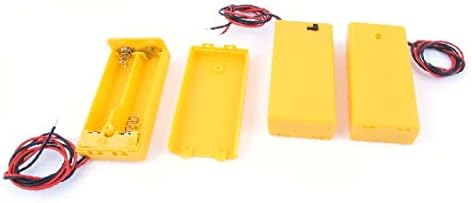 X-DREE 3pcs žuta Plastična žica vodi 2 x 1.5 V AA držač kućišta baterije (3pcs cavo in plastica gialla porta