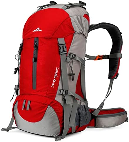 Loowoko 50L ruksak za planinarenje, vodootporna torba za osnovne potrepštine za kampiranje s poklopcem za