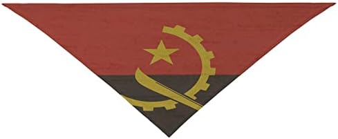 Retro Angola zastava za kućne ljubimce Puppy Mačka Balaclava Trokut Bibs Scarl Bandana ovratnik ovratnik