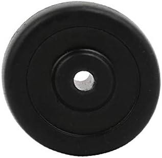 X-dree 2-inčni rumeni gumeni jedno kotač 6,5 mm bušilice rupe kolica kolica valjak crna (2 pulgadas dia gumeno-kotač 6.5mm taladro trole Carretilla Polea rodillo crnac