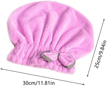 Npkgvia Jednostavan luk krupan baršun tekstilna mikrovlakana za glavu mikrovlakana Brza suha kapa za kosu