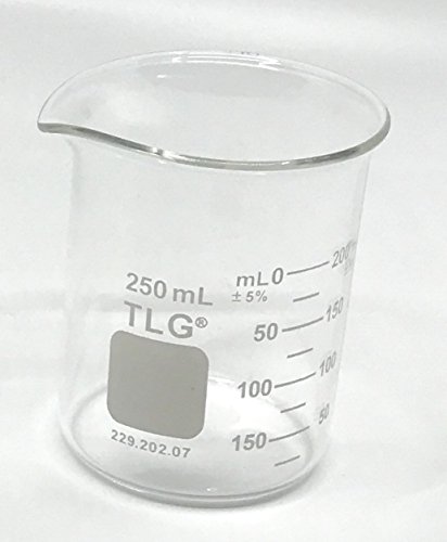 Chem SCIENCE INC 229.202.07 čaša, standardni zid, Griffin niskog oblika, dvostruka skala, graduirano, 250