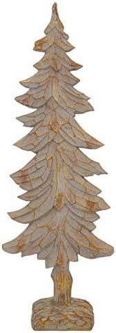 Fannco Styles Gold Resin Wood-Look božićna stablo Figurice 32 H - ukrasni stol mali stablo za Božić, odmor,