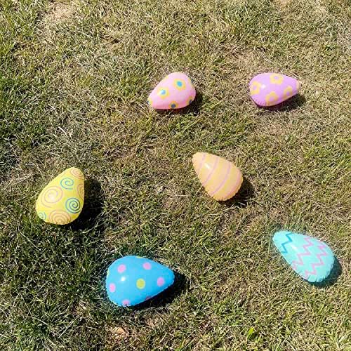 Uskrstani ukaziva ukrasi uskrsne gumene dekor Šareni jaja na napuhavanje Uskršne jaja ukrasi za dvorište,