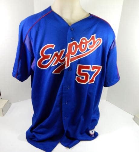 2003-04 Montreal Expos Chad Bentz 57 Igra Rabljeni Blue Jersey BP ST XXL 829 - Igra Polovni MLB dresovi