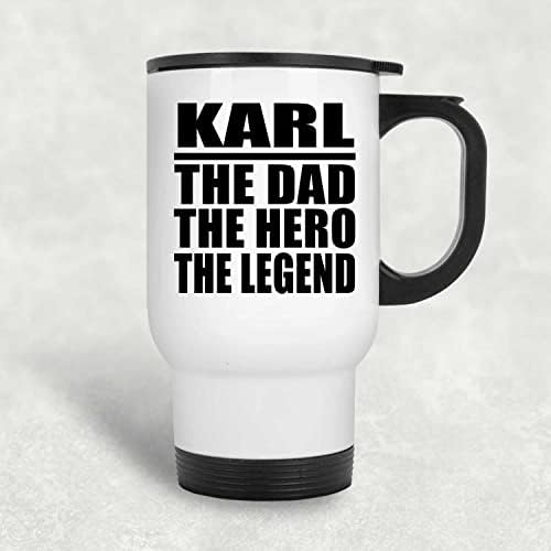Dizajnirajte Karl Tatu Heroj legendu, bijela putnička šalica 14oz nehrđajući čelik izolirani prevoz, pokloni