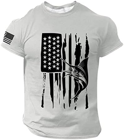 Majica američke zastave Big i visok 4 srpnja Košulje uznemirena američka zastava Patrioticbig i visoke mišićne