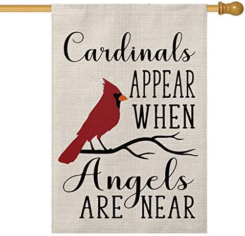 AVOIN colorlife kardinali se pojavljuju kada su anđeli u blizini zastave Spomen-kuće dvostrano, dekoracija