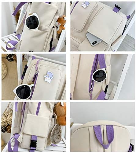 Ruksak za laptop za djevojke Žene Ženske ruksak torbe za knjige set sa plišanim igračkom za tinejdžerku