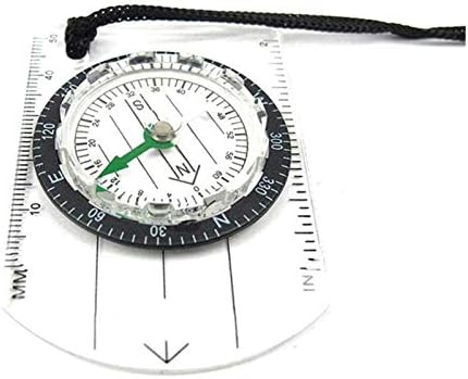 SDFGH Fine navigacijski kompas, vanjski kompas za čitanje karte, lagana mapa vladar, orijenting kompas za