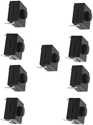 Aexit 9 kom prekidači vertikalni kvadratni taster prekidač Crni za prekidače sa dugmadima električna baklja