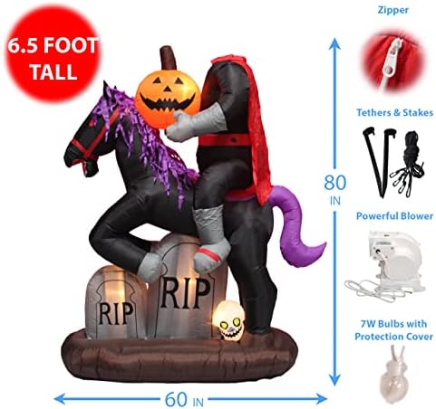 Two Halloween Party Decorations Bundle, uključuje animiranu crnu mačku na napuhavanje za Noć vještica visoku