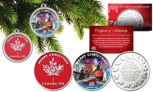 Božićni Kanada 150 Godišnjica RCM Kanada Medaljoni Xmas kapsule - set od 2