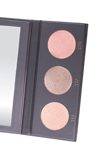 KAB Cosmetics-Glowmeup Palette-Glow Powder Highlighter Makeup Compact-Ultra-Fine pigment Shimmer Highlight