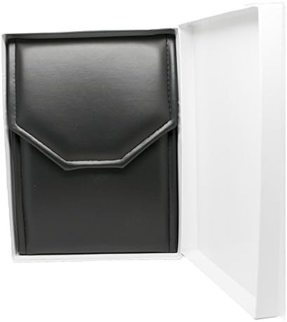 Novna kutija Premium Velika crna / crna kožna kožna / omega ogrlica mapa + Custom NB torbica