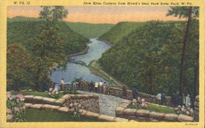 Državni park gnijezda Hawka, Postcard West Virginia