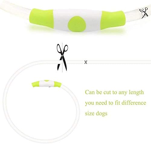 LED ovratnik za pse, USB punjivi osvjetljenje ogrlica za pse, LED osvijetljeni ovratnici za pse sjaji u