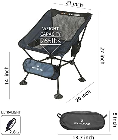 ROCK CLOUD 2 paketa prenosiva stolica za kampiranje ultralake sklopive stolice na otvorenom za planinarenje