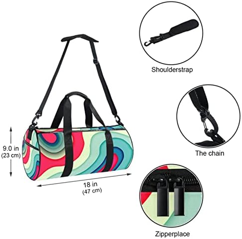 MaMacool Sažetak šareni vrtložni oblik torba za nošenje preko ramena platnena putna torba za teretanu Sport