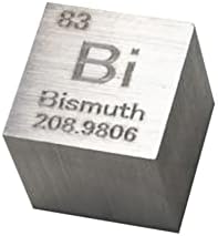 Goonsds bizmut metalna kocka 99.99% gravirano periodni sistem 10mm / 0.39 inčni bi uzorak za laboratoriju