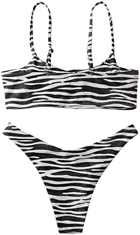 Uslužne kratke hlače Ženski kupaći kostimi TOP bikini višebojni prugasti Split Print Beach Girls kupaći