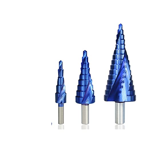 Metalne bušilice 4-32 mm plavi obloženi koraci Bušili alate za bušenje Metalni drveni rupa Konuška bušilica
