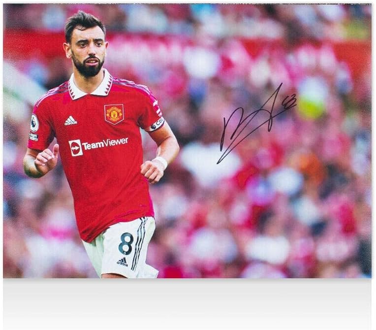 Bruno Fernandes potpisao je Manchester United Atumation Fotografije - autogramirane nogometne fotografije