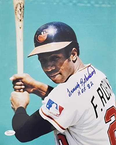Autographing Frank Robinson 11x14 Baltimore Orioles Photo JSA