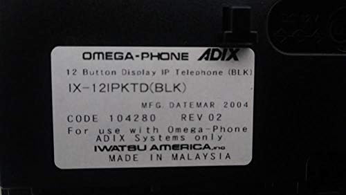 Iwatsu ADIX IX-12IPKTD 104280 crni 12 dugme VoIP telefon sa zvučnikom i prikazom