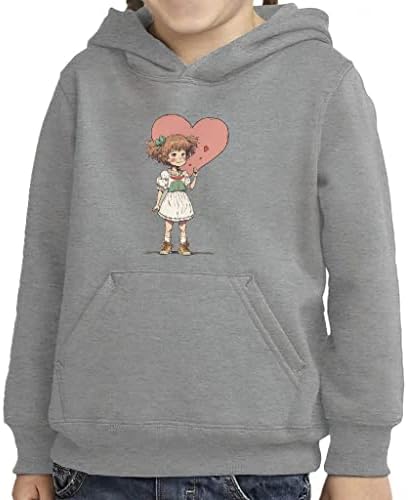 Heart grafički toddler pulover Hoodie - Print Spužva Fleece Hoodie - prekrasna kapuljača za djecu