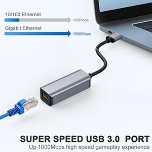 USB do Ethernet adaptera, Vilcome USB 3.0 do 100/1000 Gigabit Ethernet LAN mrežni adapter, besplatni RJ45