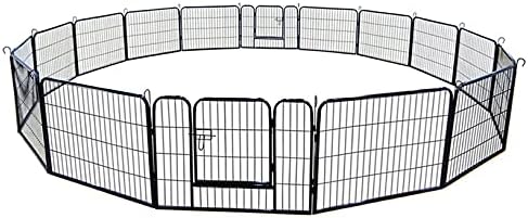 ZGHONG PLATBLE Sklopivi kućni ljubimac Playpen, Playpen za pse, 16 panela 24 Visina pasa ograda na otvorenom,