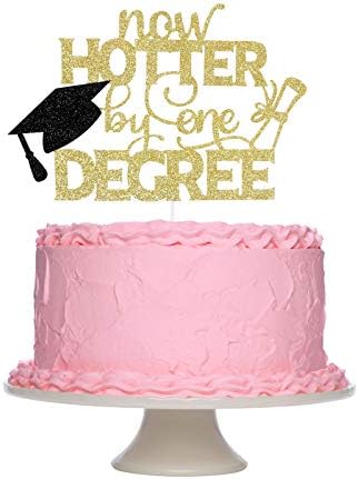 Sada toplije za jedan stepen Cake Topper Gold Glitter Čestitamo Cake Toppers 2022 Graduation Cake Topper