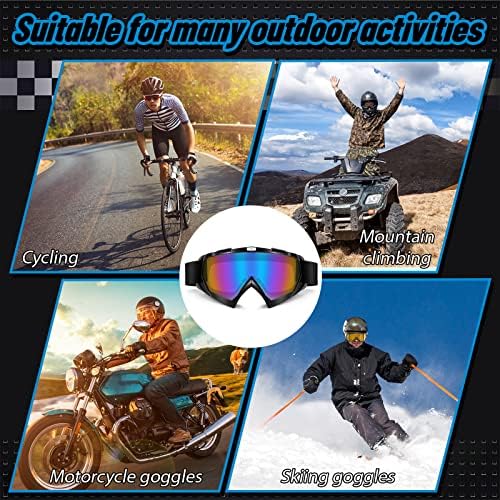 4 kom naočare za bicikle za motocikle za muškarce žene otporne na vjetar podesive ATV naočare i 4 kom gamaša