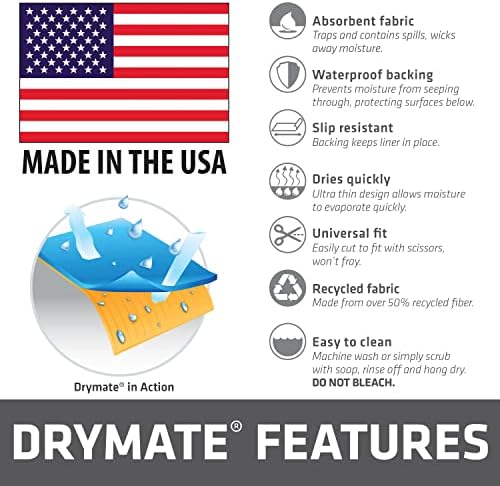 Drymate Premium luksuzna polica & amp; uložak za ladice, debela tkanina sa jastucima, Neljepljiva, upijajuća,