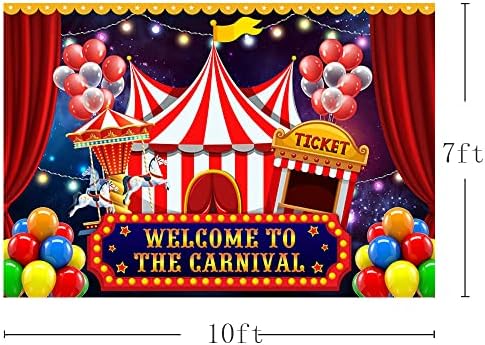 MEHOFOND Carnival Circus pozadina za fotografiju karneval tema rođendan dekoracije Banner Dobrodošli na