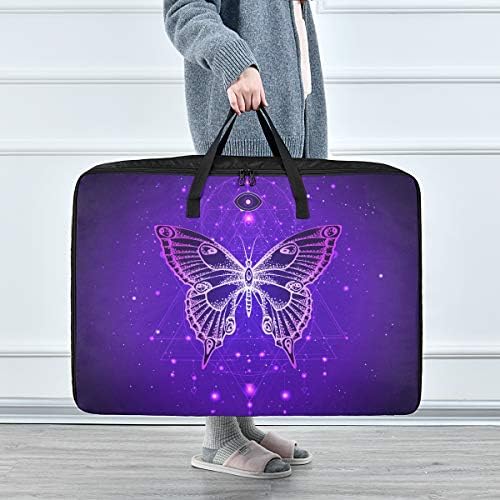 N / A ugaone torba za pohranu velikog kapaciteta - Butterfly Ljubičasta Odjeća za odjeću Organizator Organizator