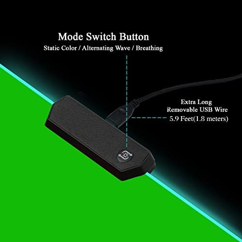 Meffort Inc RGB Gaming Mouse Pad - XXL LED gaming mouse Mat sa prilagođenim dizajnom prošivenim ivicama