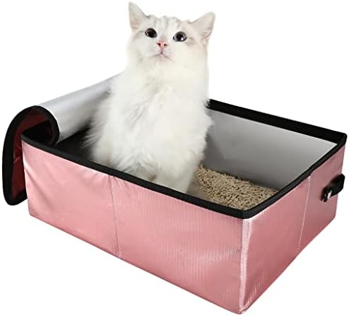 TJLSS Prijenosna kutija za mačke s poklopcem sklopivi vodootporni vanjski toalet za kućne ljubimce velike