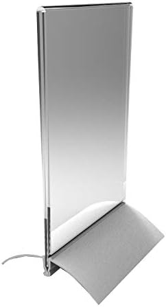 FixTureDisplays® 25 jedinice 4 x 6 Akrilni držač znaka sa aluminijumskom bazom, dvostranim, donjim umetanjem