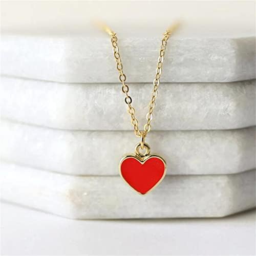Fuqimanman2020 slatki emajl zauvijek Love Heart Shape Link narukvica spajalica lanac od nehrđajućeg čelika